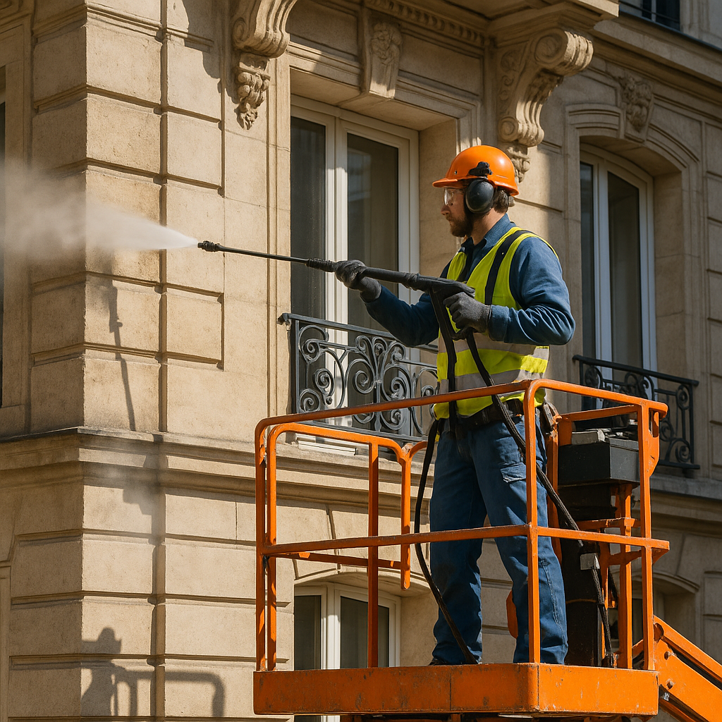 Nettoyage de façades, toitures et extérieurs