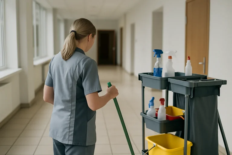 Techniciens de nettoyage en action dans un appartement à Saint-Loup-sur-Semouse.